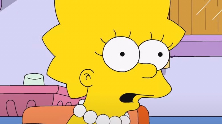 Lisa Simpson looks shocked on The Simpsons