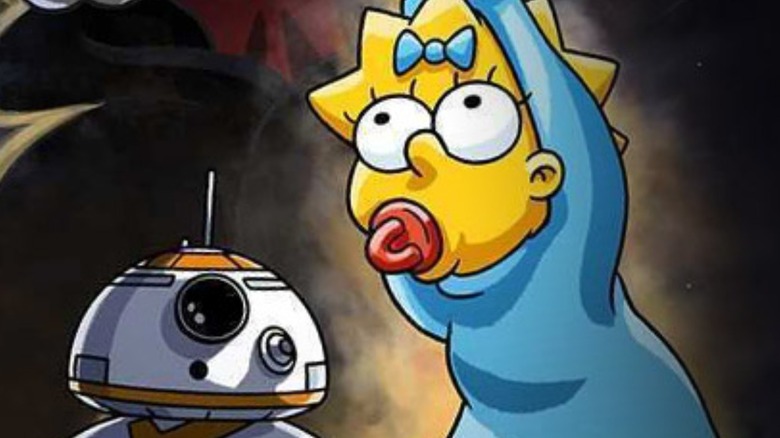 Maggie Simpson in Star Wars pose