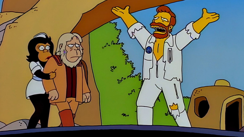 Troy McClure performing in a Planet of the Apes musical on The Simpsons