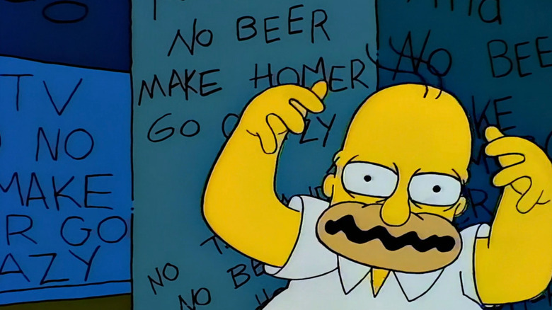 Homer freaking out on The Simpsons