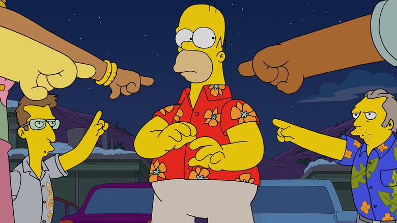 Fingers Pointing at Homer Simpson