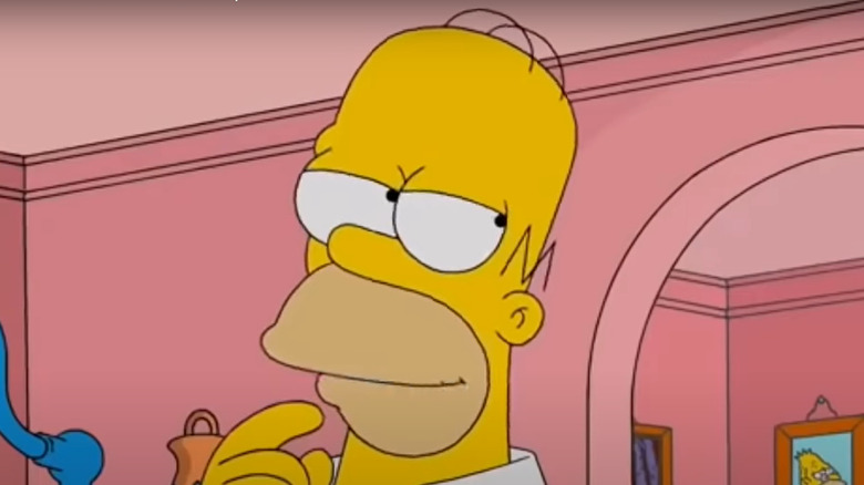 Homer Simpson plotting 