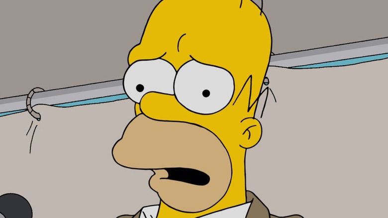 Homer Simpson worried