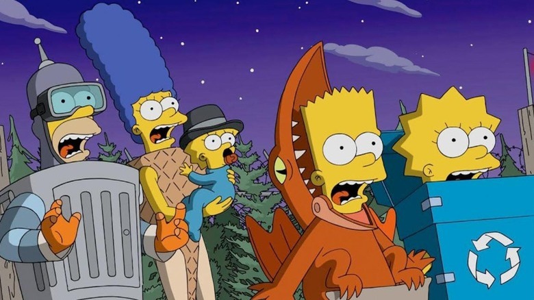 The Simpsons gasping in shock