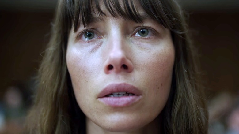 Jessica Biel crying