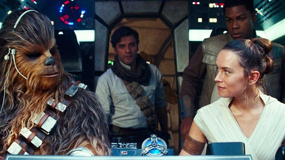 Joonas Suotamo, Oscar Isacc, John Boyega, and Daisy Ridley in Star Wars: The Rise of Skywalker