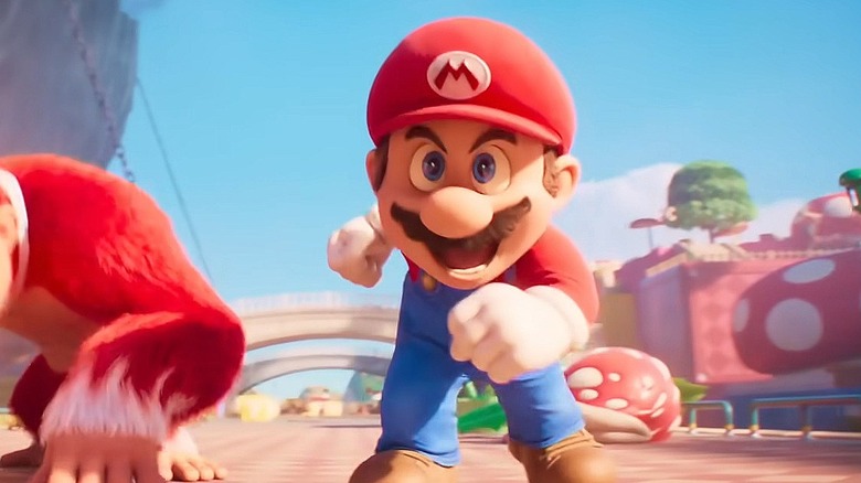 Mario looking excited 