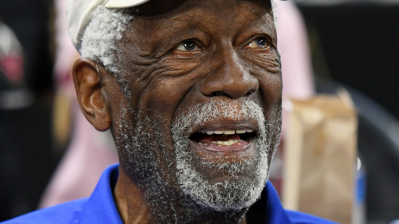 Bill Russell looking up