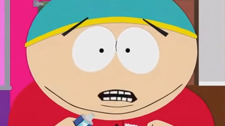 Eric Cartman brushing his teeth