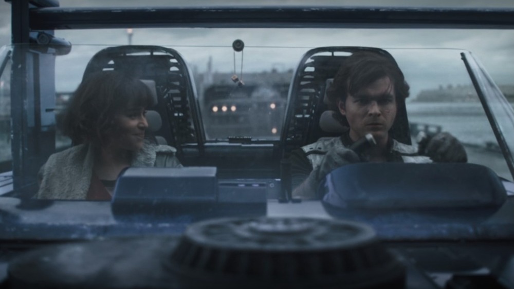 Alden Ehrenreich and Emilia Clarke in Solo A Star Wars Story