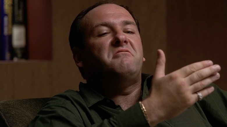 Tony Soprano acting tough