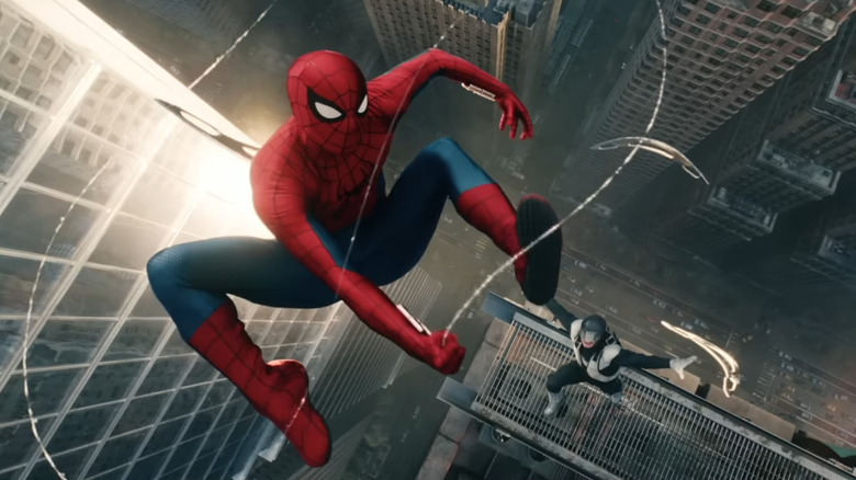 Spider-Man and Boomerang fight in "Spider-Man: Brand New Day" (2026)