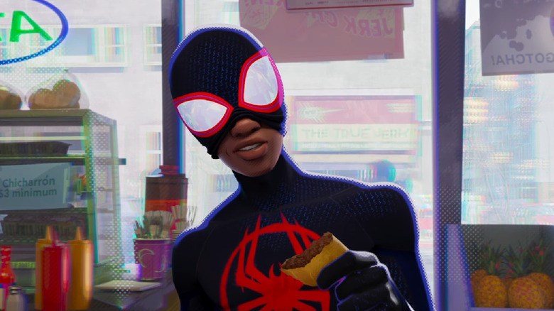 Spider-Man eating 
