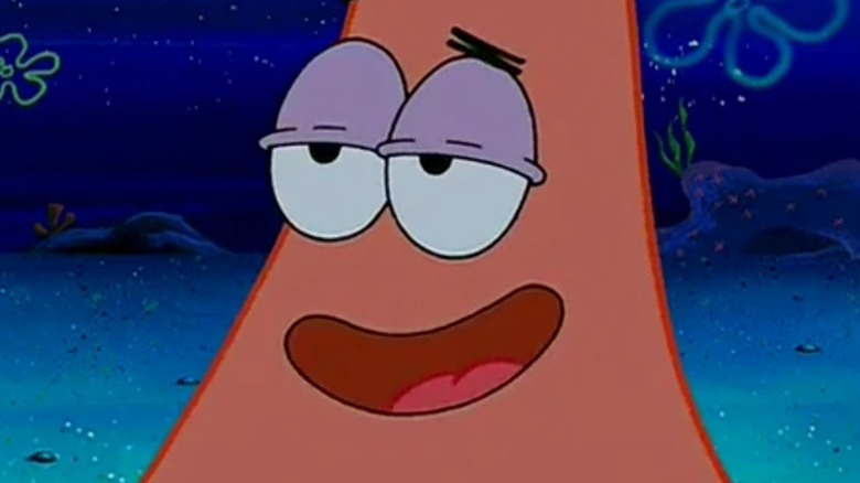 Patrick Star raising an eyebrow