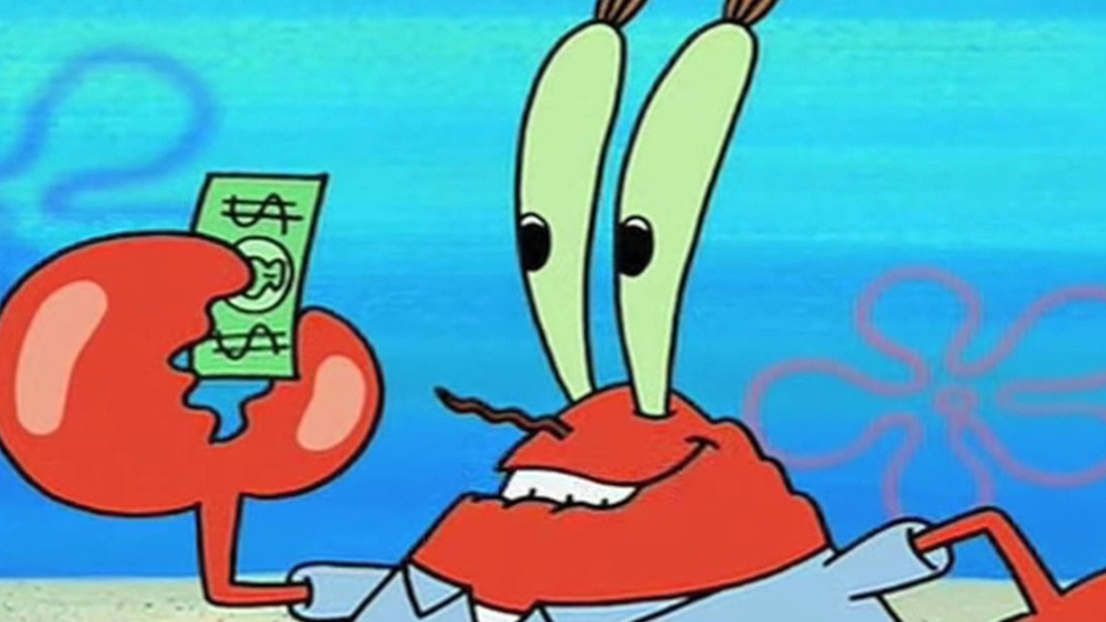 SpongeBob SquarePants Mr. Krabs counts money