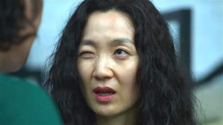 Kim Joo-ryung as Han Mi-nyeo in Squid Game