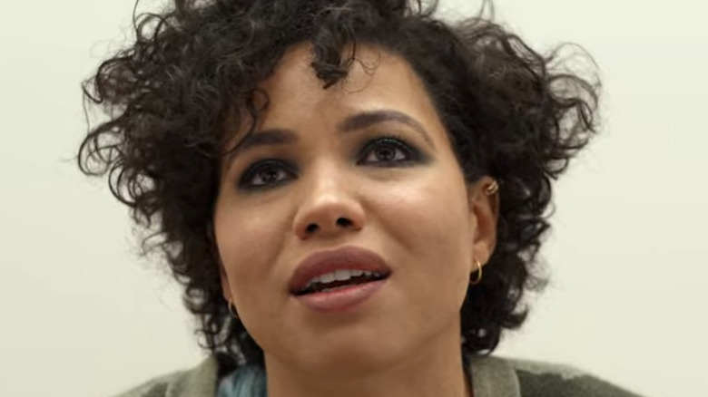 Jurnee Smollett looks sad