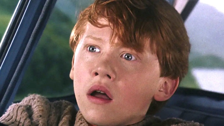 Ron Weasley looking shocked in Harry Potter and the Chamber of Secrets