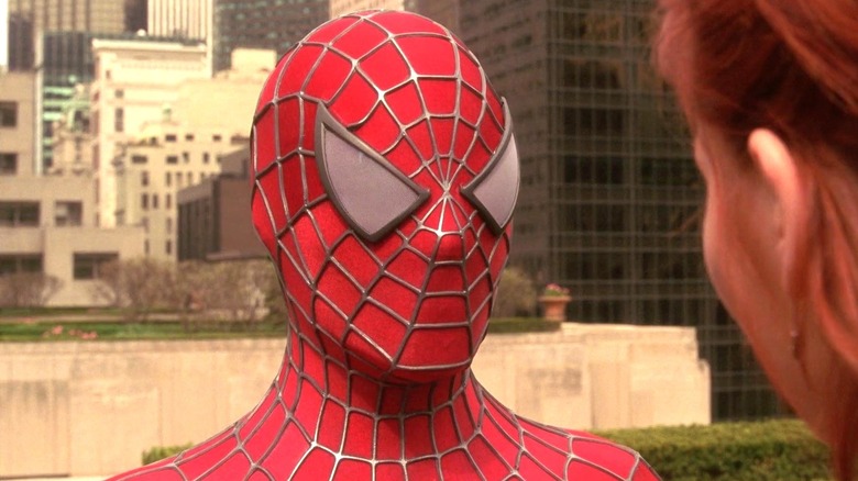 Spider-Man speaking to Mary Jane Watson in Spider-Man (2002)