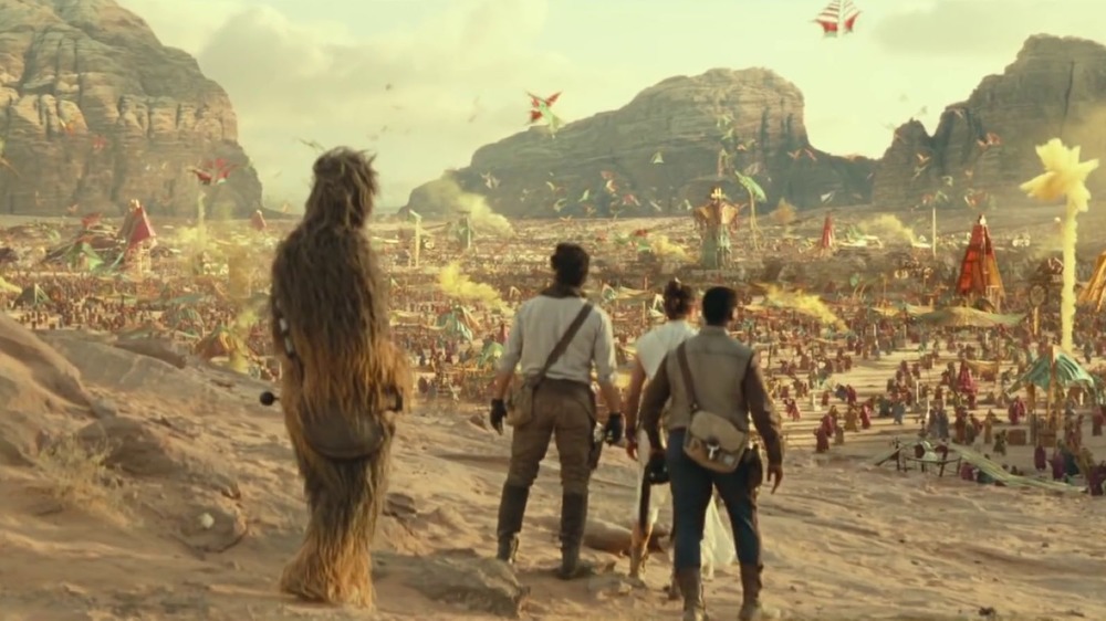 Joonas Suotamo, Oscar Isacc, Daisy Ridley, and John Boyega in Star Wars: The Rise of Skywalker