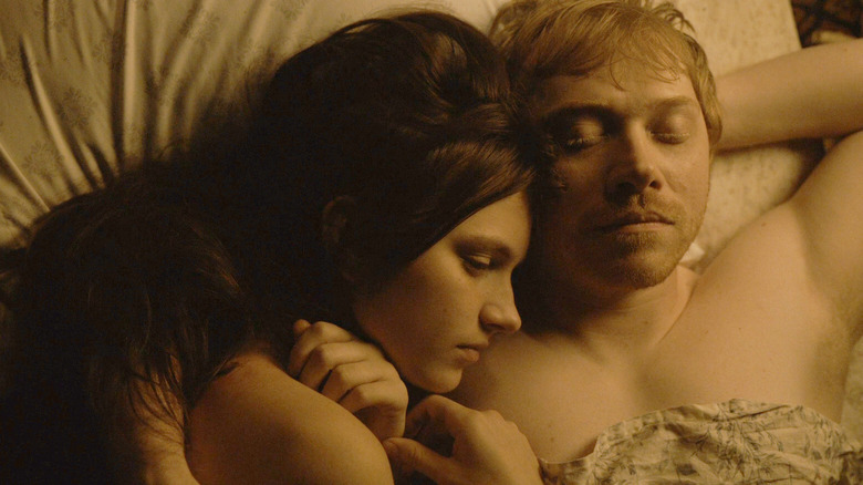 Leanne lays with Julian