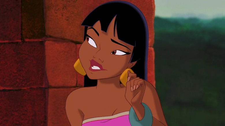 Chel biting her lip looking to the side