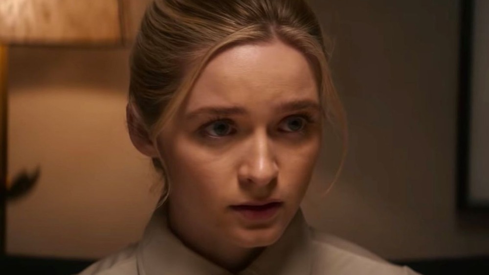 Greer Grammer looking frightened