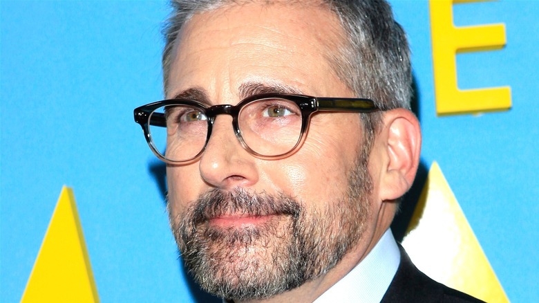 Steve Carell wearing glasses