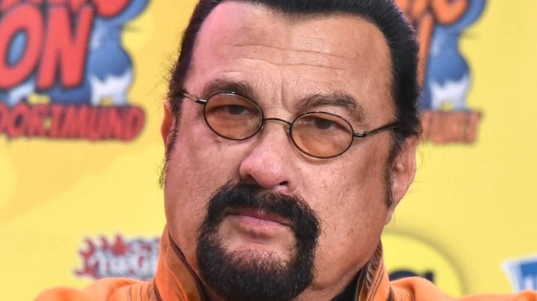 Steven Seagal staring at the camera