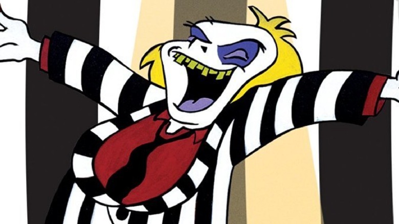 Beetlejuice with arms wide open