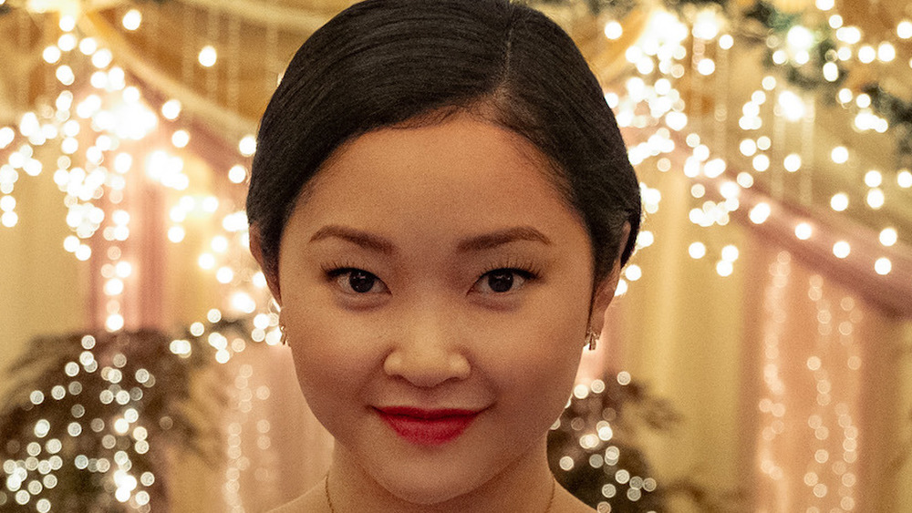 Lana Condor twinkling lights