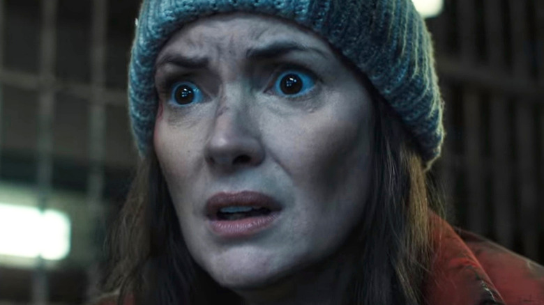 Winona Ryder as Joyce Byers looking shocked