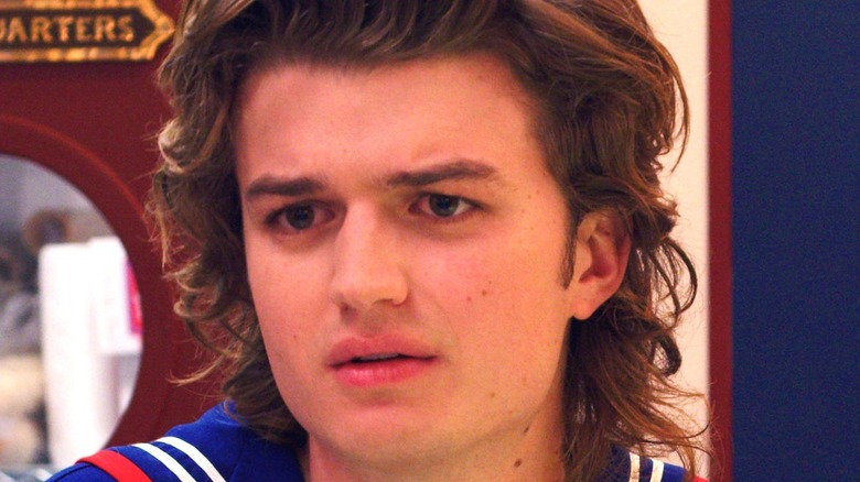 Joe Keery in Scoops Ahoy uniform