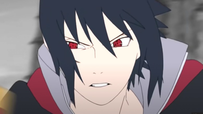 Sasuke using Sharingan