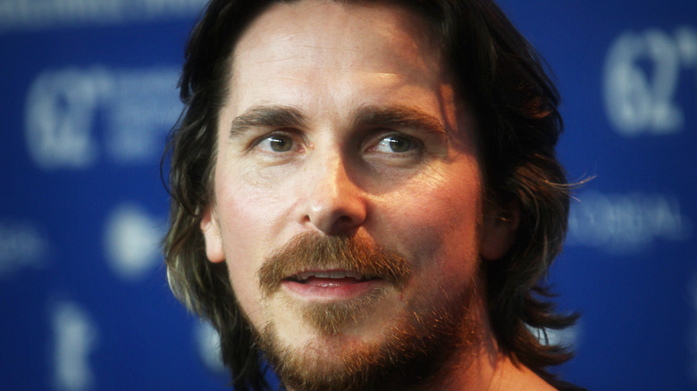 Christian Bale at a press event