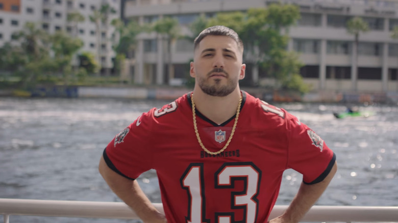 NickMercs wearing NFL jersey