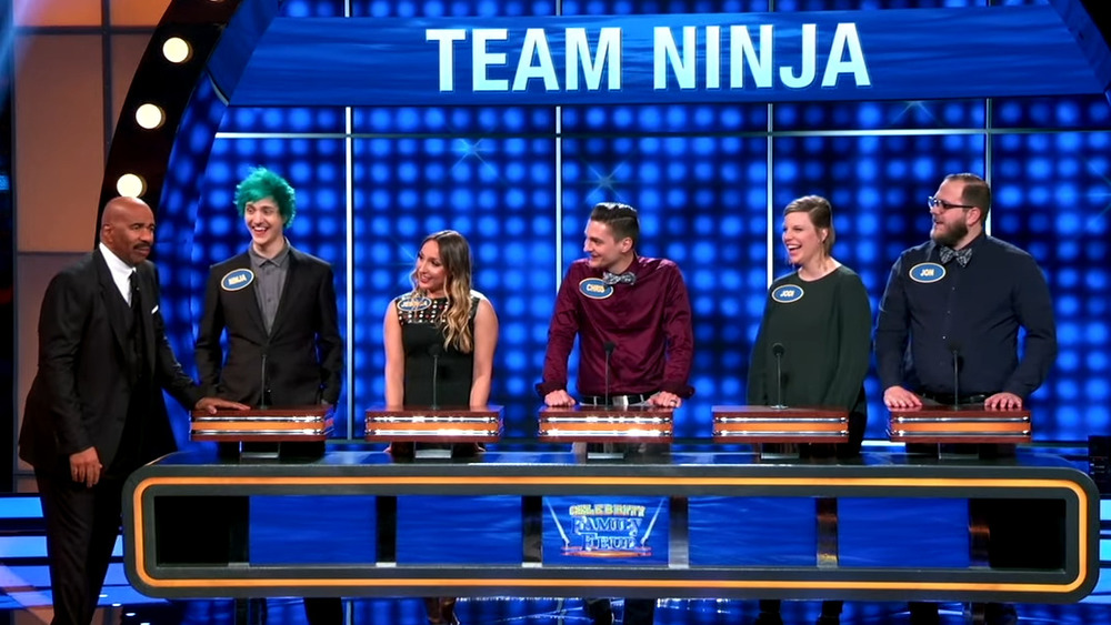 Ninja and his family appear on Celebrity Family Feud