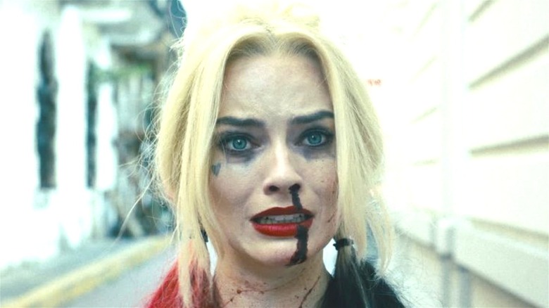 Margot Robbie Harley Quinn bloody nose