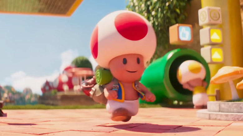 Toad running in The Super Mario Bros. Movie