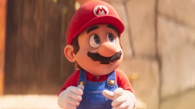 Mario looking surprised