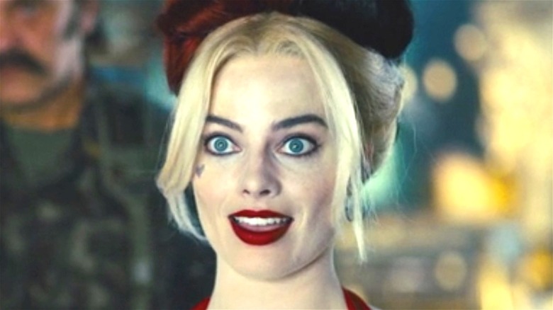 Harley Quinn wide-eyed 