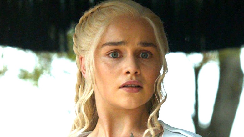 Daenerys Targaryen looking surprised