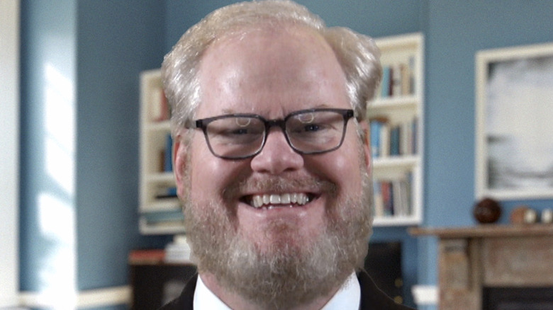 Jim Gaffigan glasses beard smiling