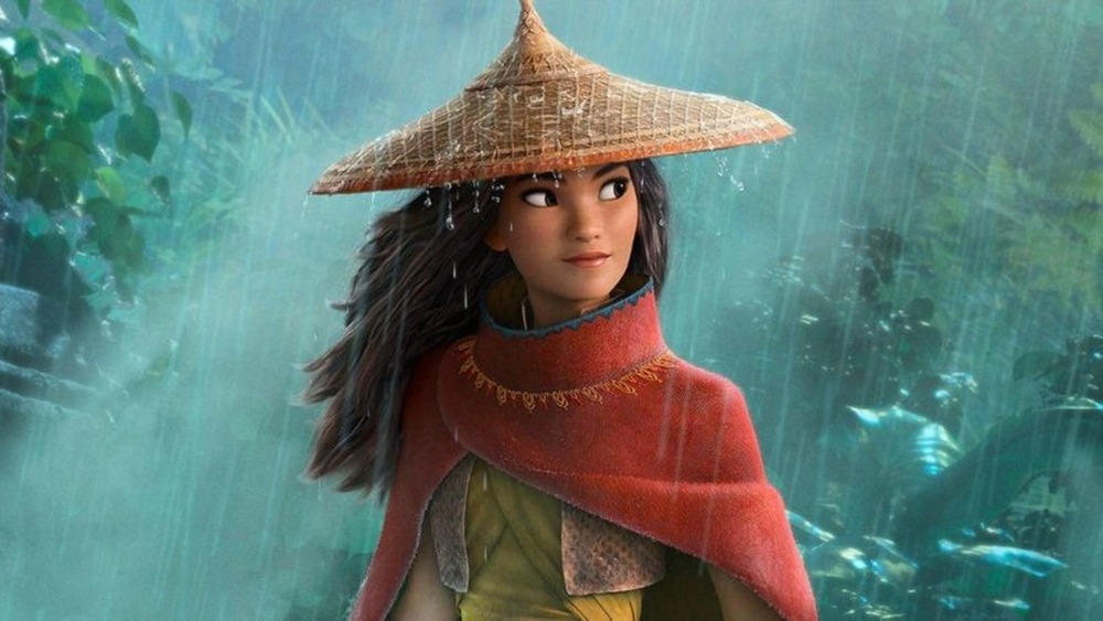 Raya wearing hat rain