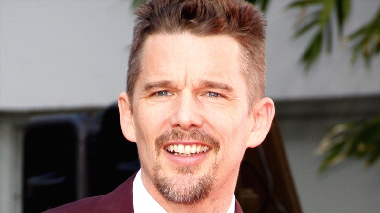 Ethan Hawke smiling at public event