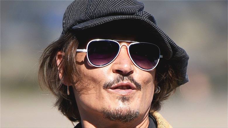 Johnny Depp wearing sunglasses