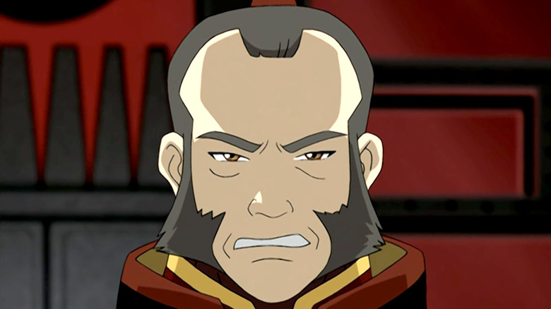 Admiral Zhao grimacing