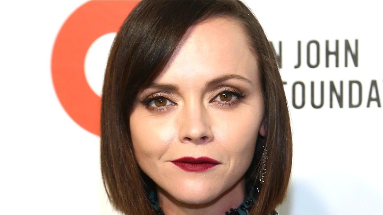 Actress Christina Ricci looking serious