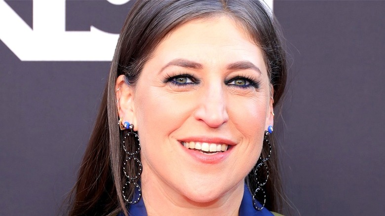 Mayim Bialik smiling at an event