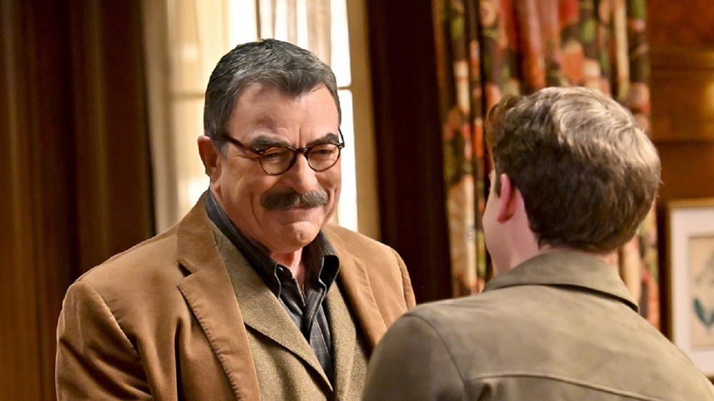 Tom Selleck as Frank Reagan and Will Hochman as Joe Hill on Blue Bloods